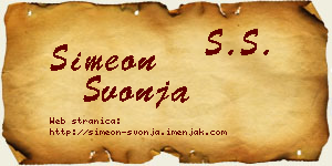 Simeon Švonja vizit kartica